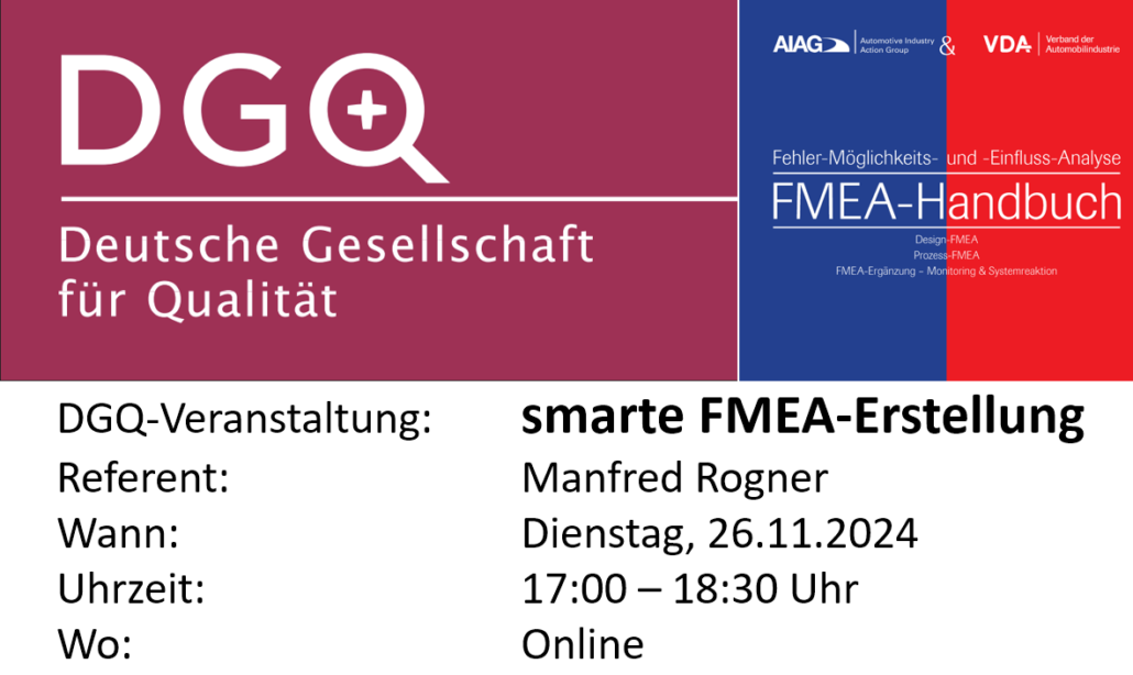 DGQ Vortrag zur smart FMEA - Anmelderekord - Smart Quality Solution